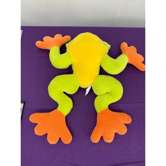Wish Pets Tree Frog 2000 17 inches Green Orange with Orange Eyes Plastic - Picture 12 of 13